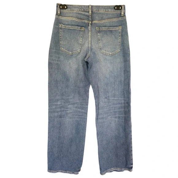 Forever 21 Premium Womens High Rise Straight Leg Blue Jeans Button Fly Size 27 - Picture 2 of 4